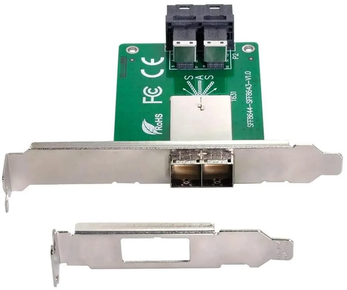 Vszerda Vszerda Dual Port SFF-8644 to SFF-8643 Adapter Low Profile Bracket — product photo