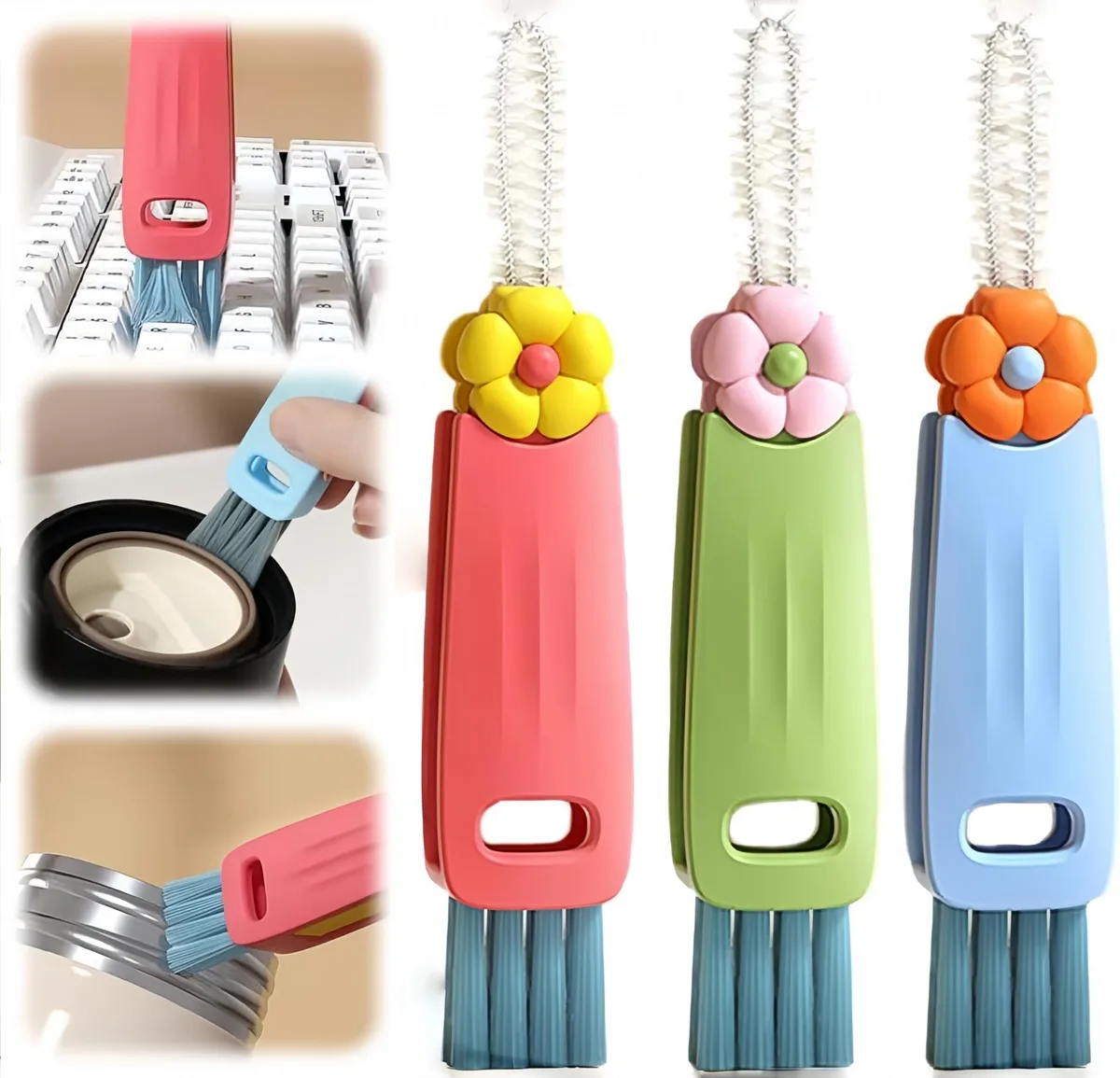  Metra 3-in-1 Bottle Cleaning Brush Set 3 pcs Multicolor — product photo