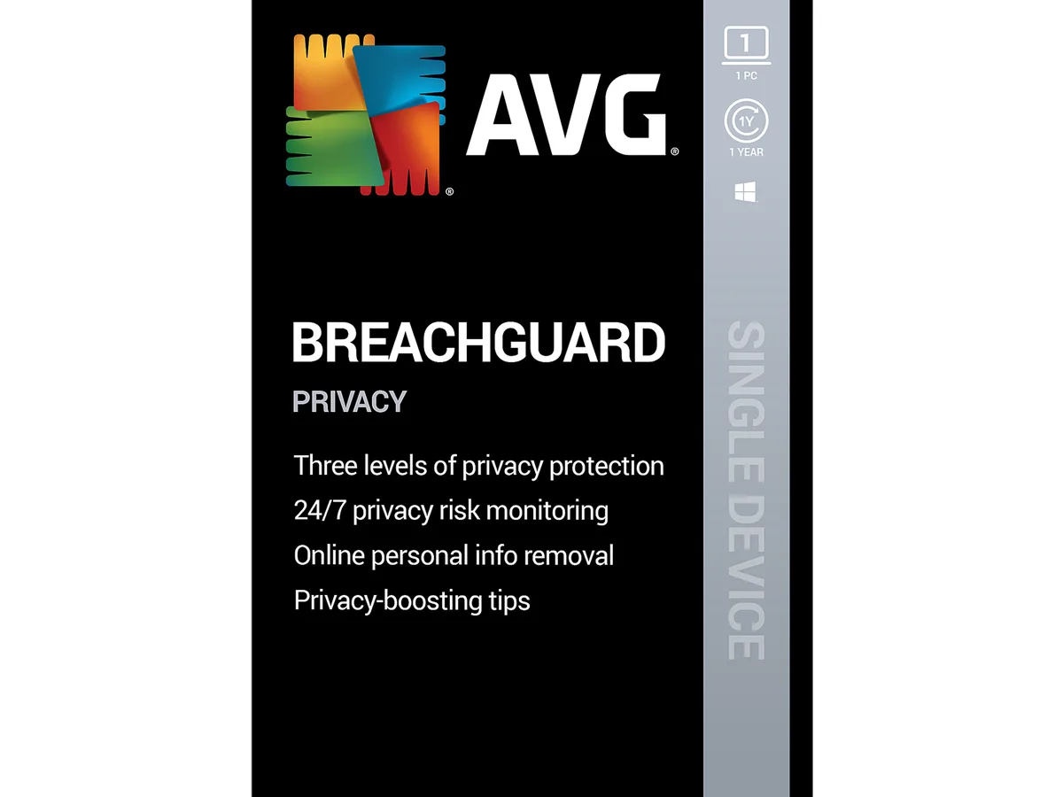 AVG AVG BreachGuard BRW.1.12M internet security 1 device 1 year — product photo