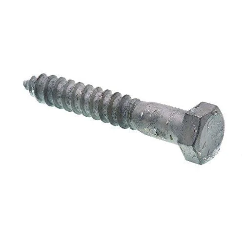Box of twenty-five silver hex-head lag screws