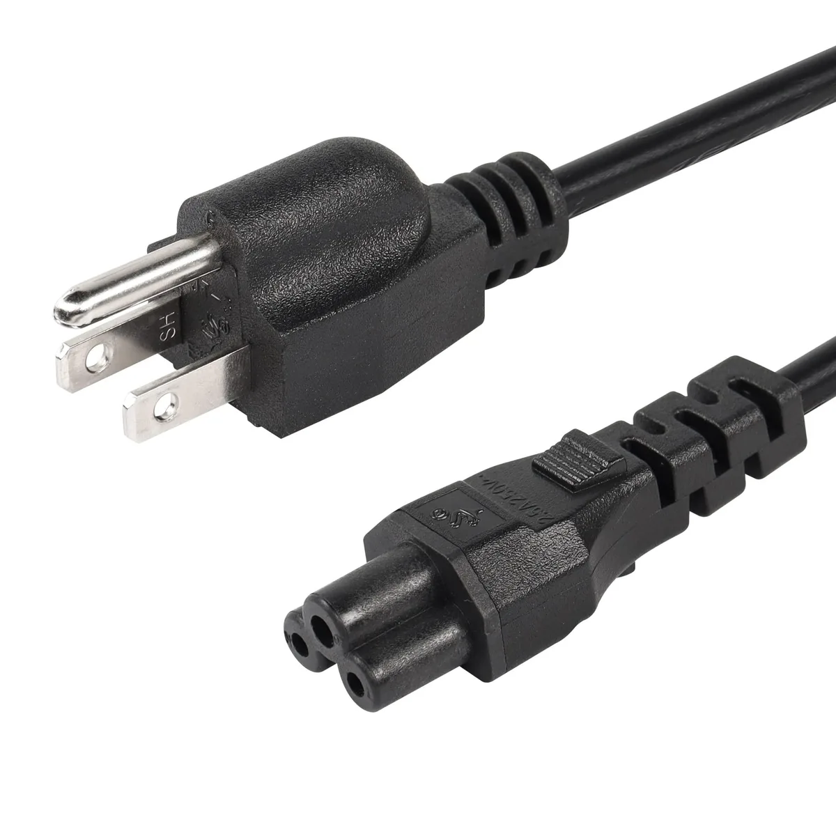  CERRXIAN 3 Prong AC Power Cord 2ft NEMA 5-15P to IEC 320 C5 Black 60cm — product photo