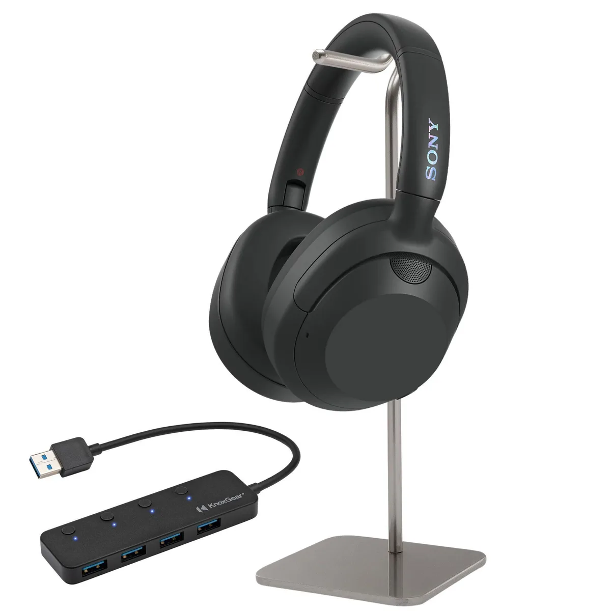 Sony Sony WHULT900N/B ULT Noise Cancelling Headphones Black with Stand and 4-Port USB 3.0 Hub — product photo