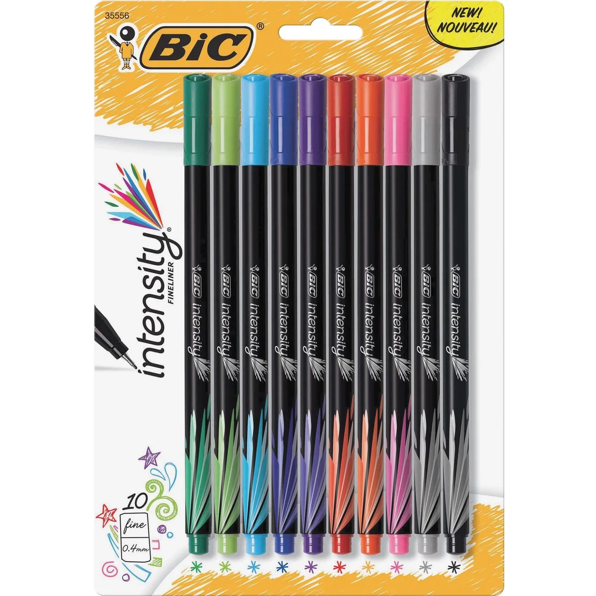 BIC BIC Intensity Fineliner Fine 0.4 mm 10 Pack — product photo