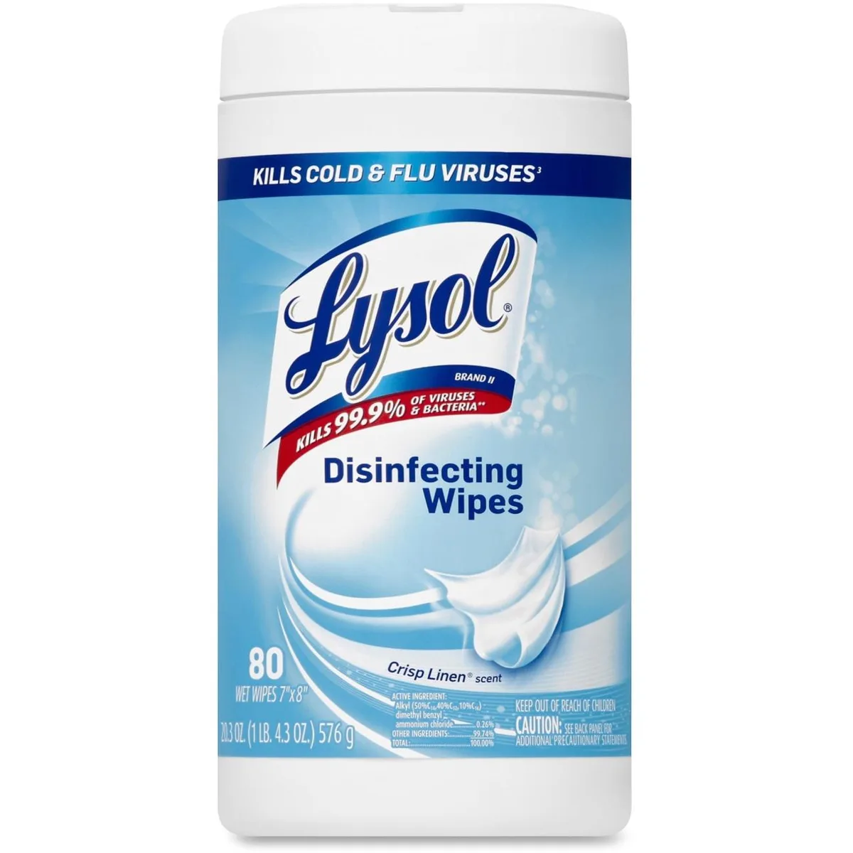 Reckitt Benckiser Reckitt Benckiser 89346 Lysol Disinfecting Wipes 80 count cleaning — product photo