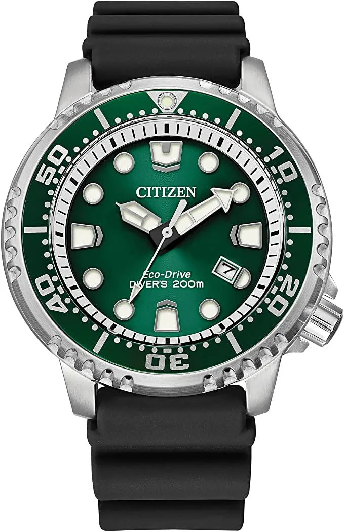 Citizen Citizen Promaster Diver Eco-Drive BN0158-00X Green Dial 44mm Polyurethane Strap 200M Watch — product photo