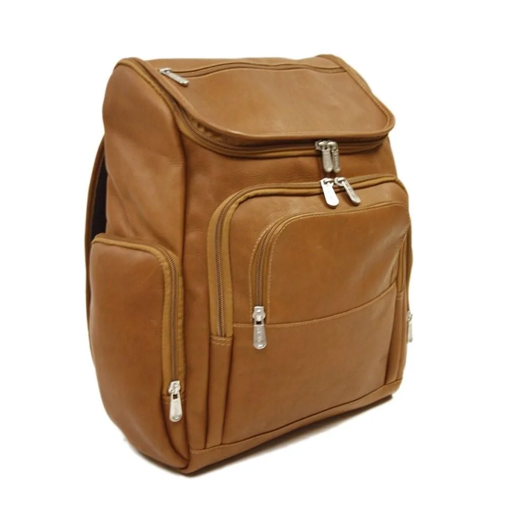 Piel Leather Piel Leather Multi-Pocket Laptop Backpack Saddle 2 in 1 accessory — product photo