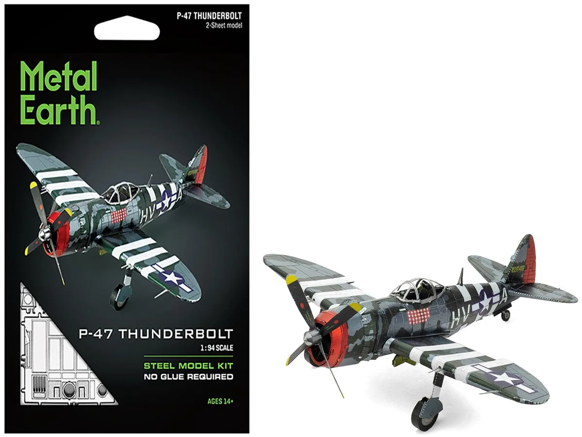 Metal Earth Metal Earth Republic P-47 Thunderbolt "The Jug" 48-part Steel Model Kit — product photo