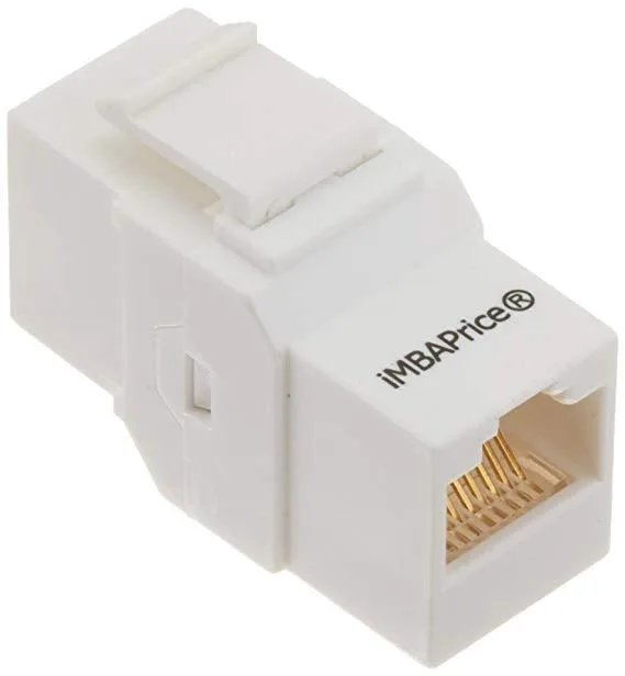 iMBAPrice iMBAPrice RJ45 CAT6 Keystone Coupler White 10 Pack — product photo