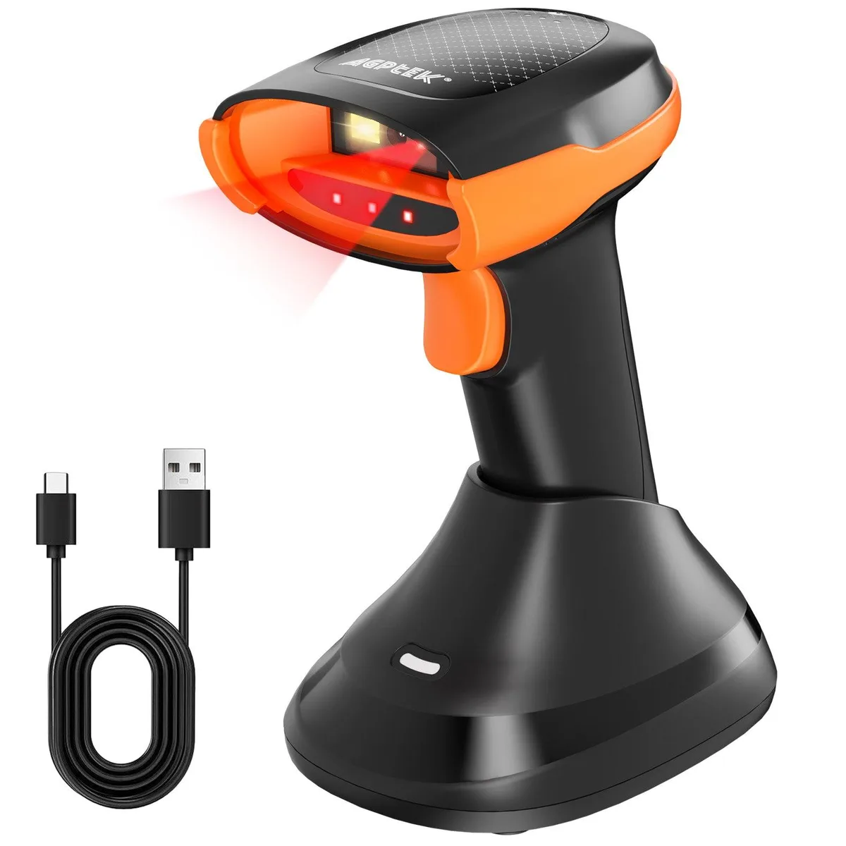 AGPtek AGPtek Bluetooth 2.4GHz Wireless Barcode Scanner with Charging Cradle — product photo