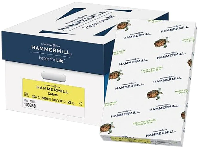 Hammermill Hammermill 103358CT Canary paper 8.50 x 14.00 5000 sheets — product photo