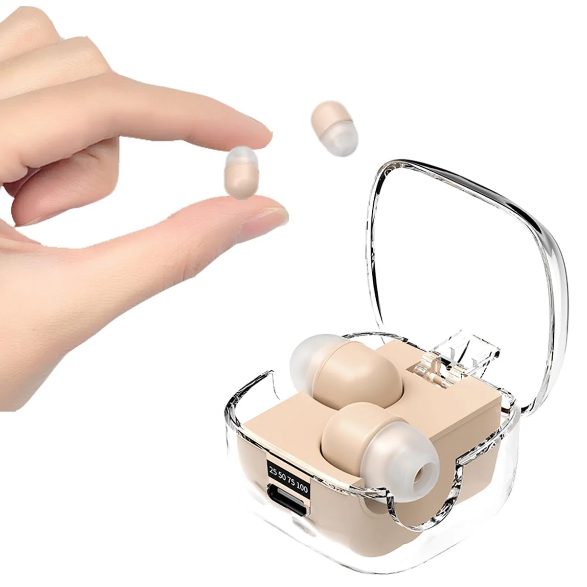 No Sew No Sew AK57 Nude invisible earbuds Bluetooth 5.3 — product photo