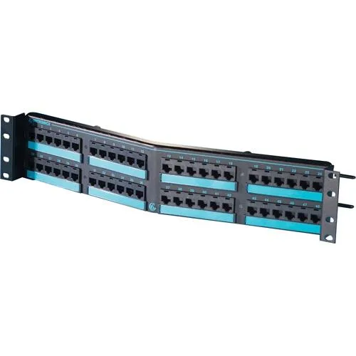 ON-Q LEGRAND ON-Q LEGRAND OR-PHA66U48 Clarity 6 angled Cat6 48-port patch panel 2U — product photo