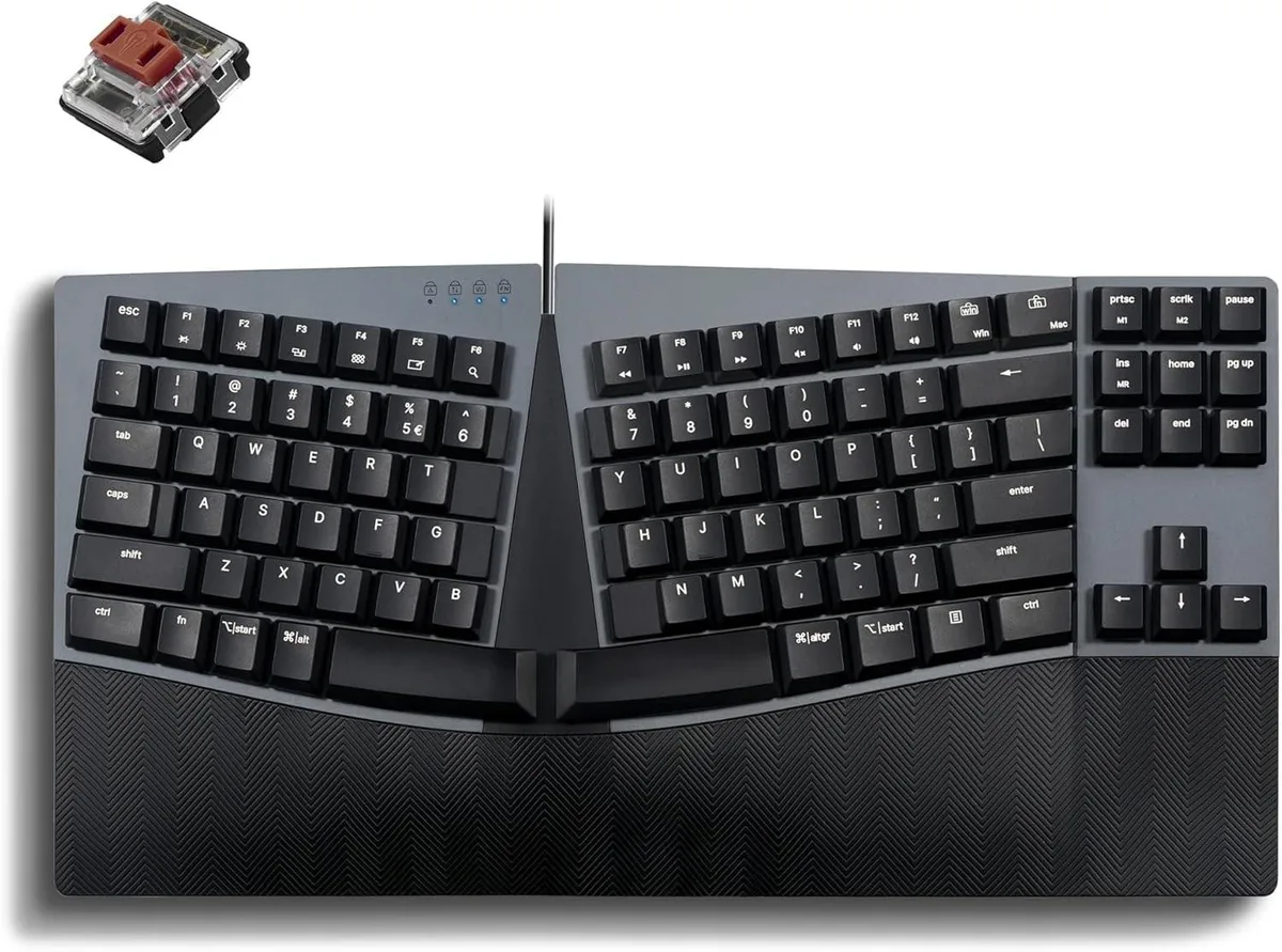 Avantalk Avantalk PERIBOARD-335BR Compact Ergonomic Keyboard Brown Switches 2 in 1 accessory — product photo