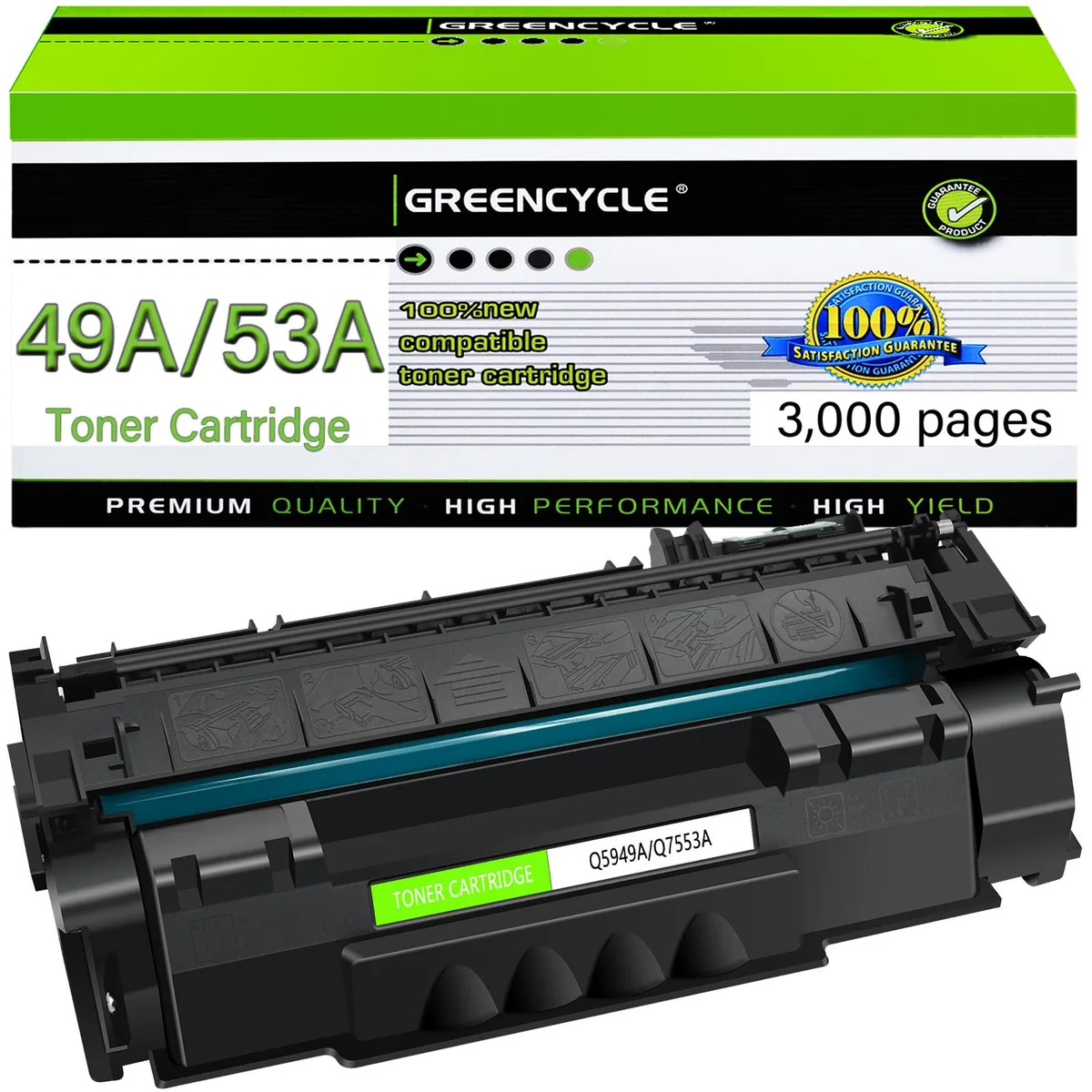 GREENCYCLE GREENCYCLE Q5949A Black Toner Cartridge 3000 Pages — product photo