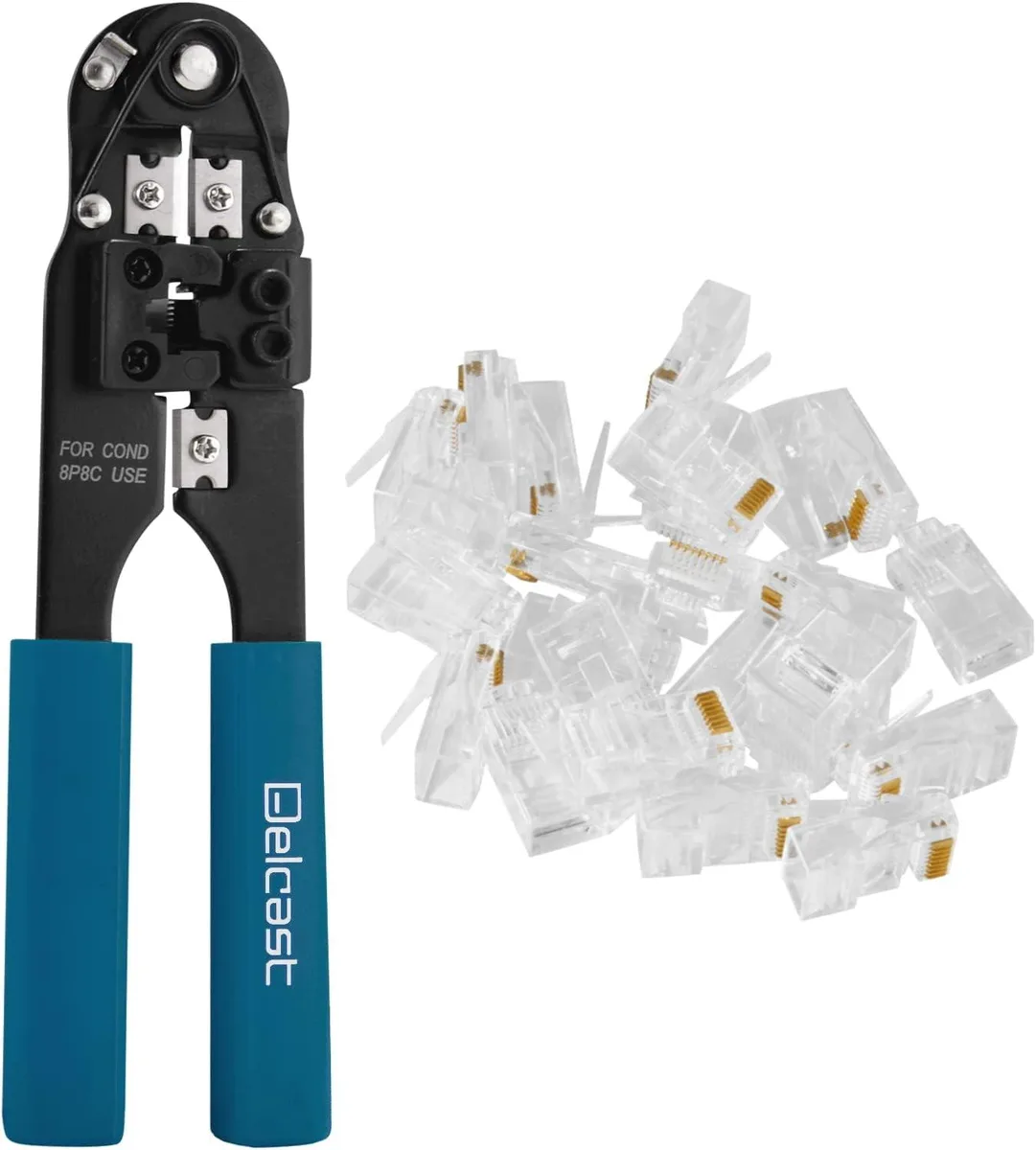 JacobsParts Inc. JacobsParts Inc. CRIMPER-02-KIT25 RJ-45 Crimping Plier Kit with 25 Connectors — product photo