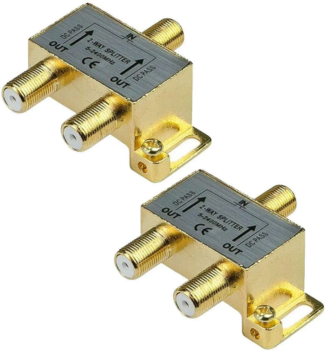 iMBAPrice iMBAPrice 110013-2 2-Pack 2.4 GHz 2-Way Coaxial Splitter — product photo