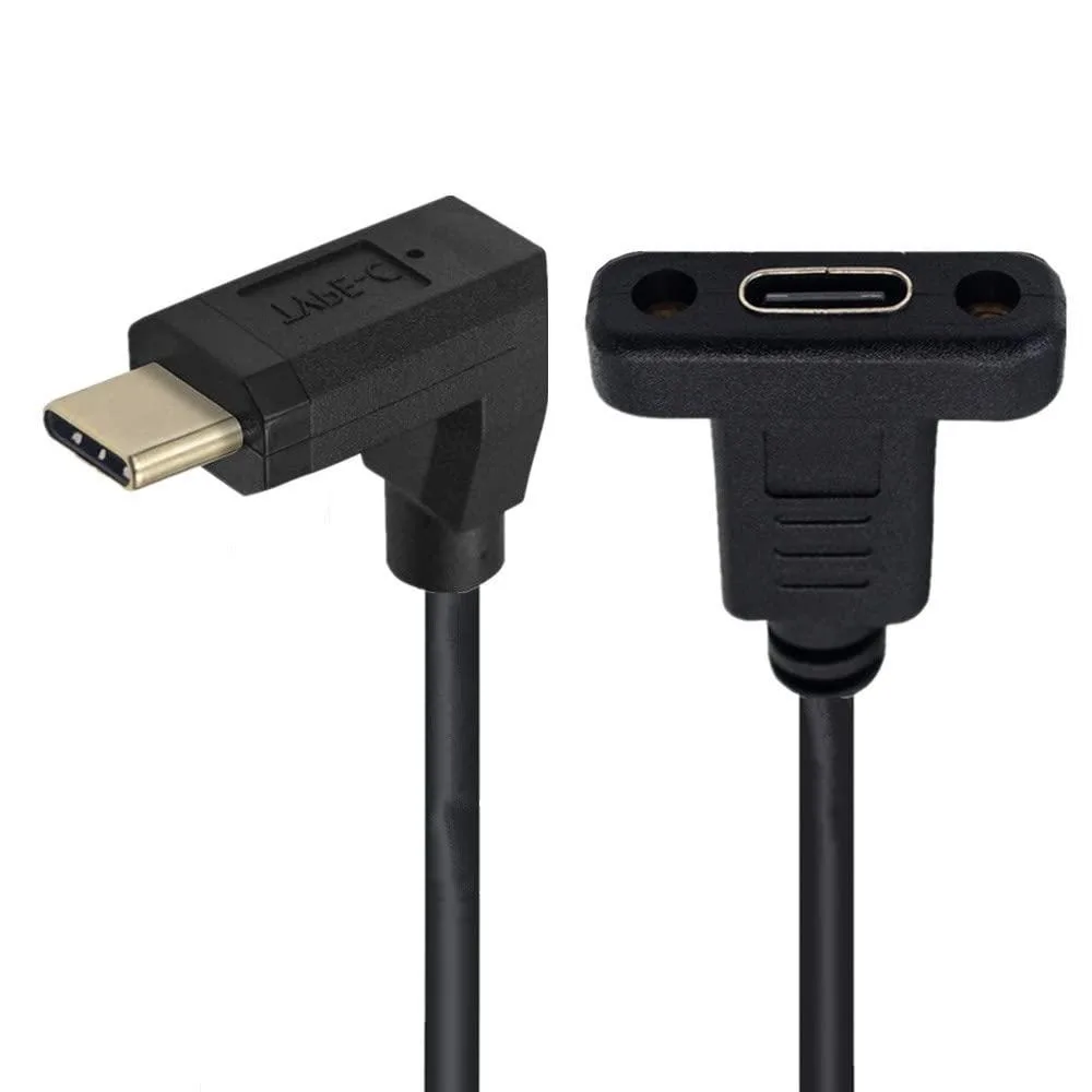 Fervit Fervit USB 3.1 Type C Male to Female Angled Extension Cable 30cm 10Gbps 90 Degree — product photo