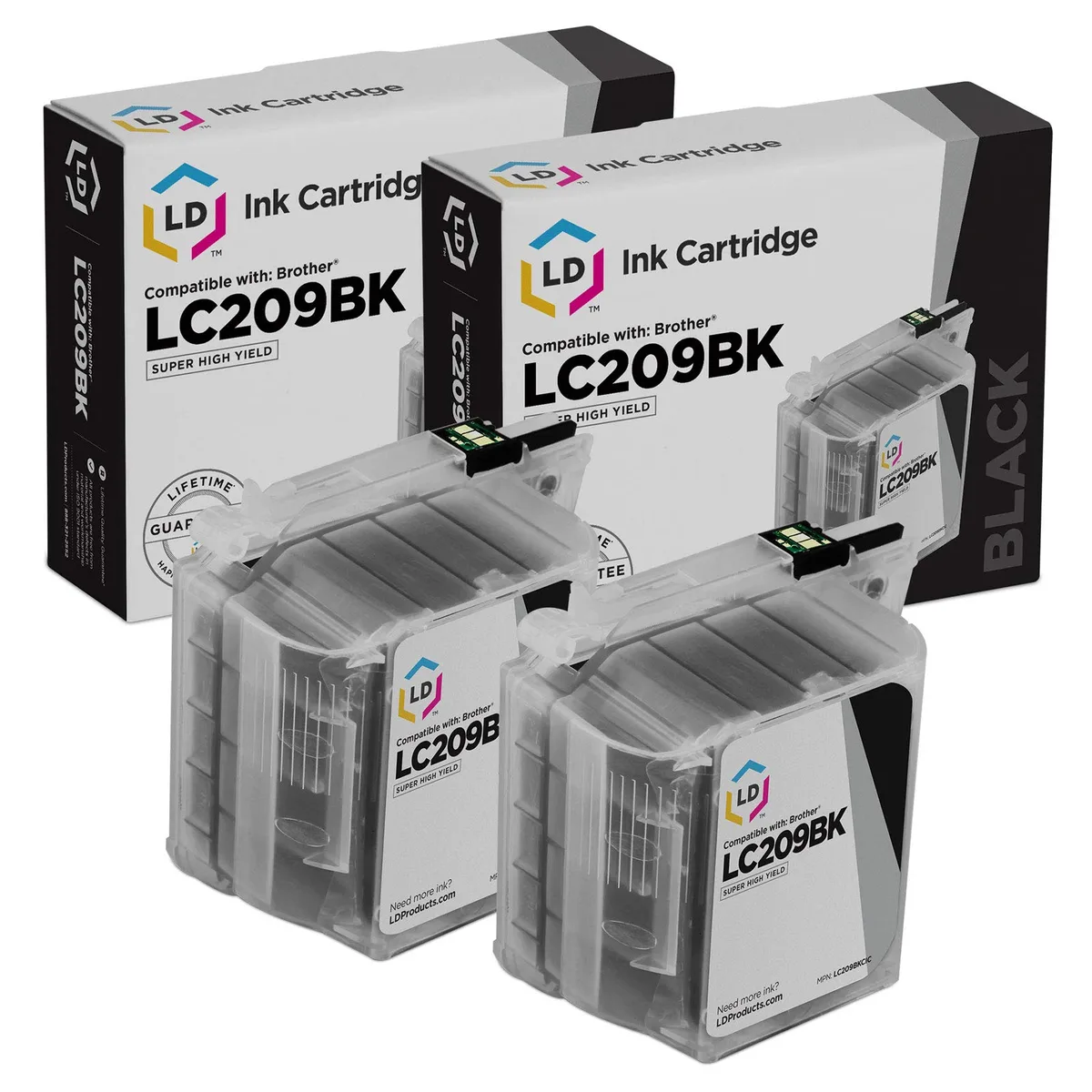 LD Products LD Products LC209BK Super High Yield Black Ink Cartridge 2-Pack 2400 Pages — product photo