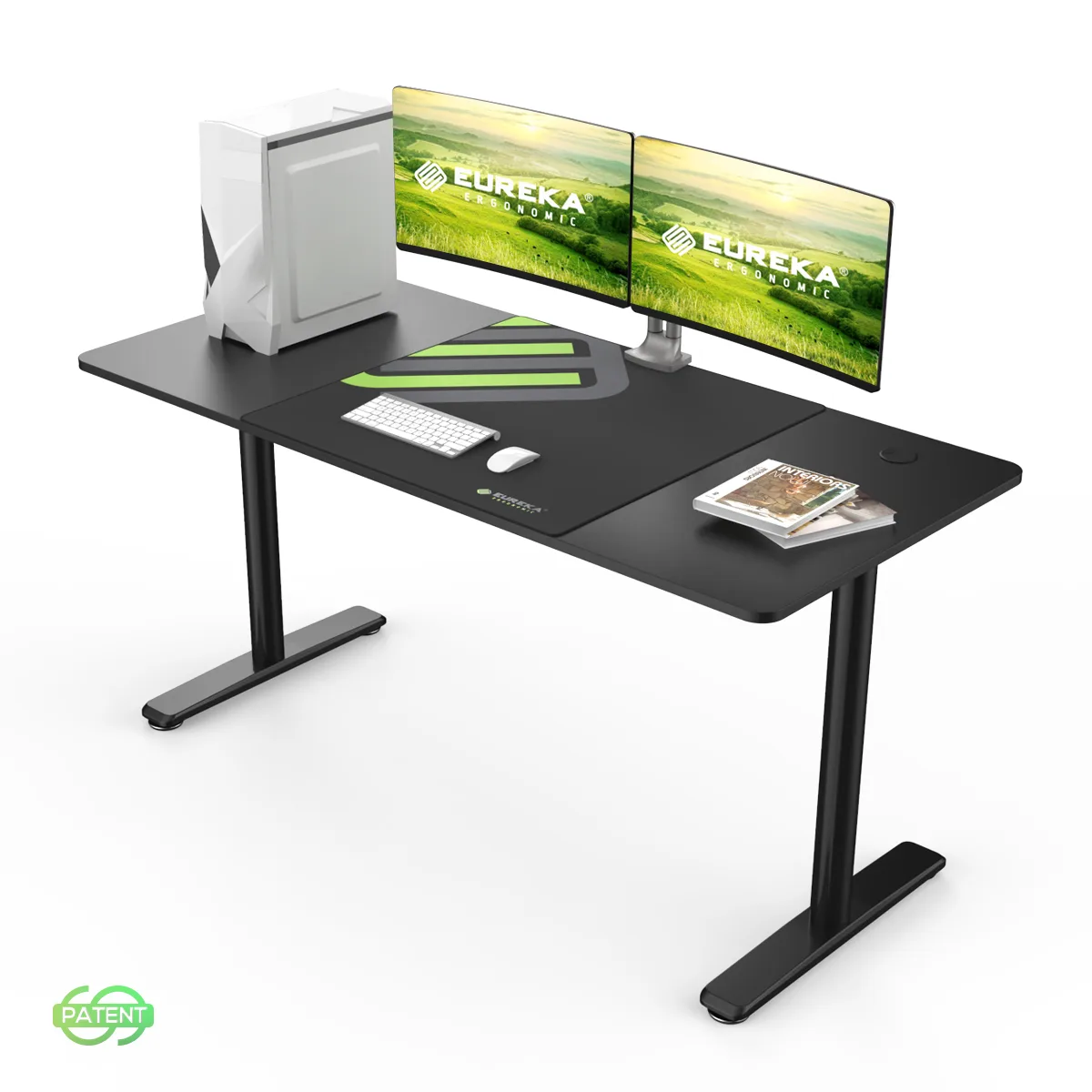 Eureka Ergonomic Eureka Ergonomic ERK-IOD-60B 60 inch gaming desk, Black — product photo