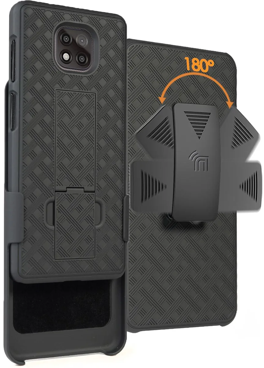 Nakedcellphone Nakedcellphone Kickstand Case + Belt Clip Holster Combo for Moto G Power 2021 — product photo