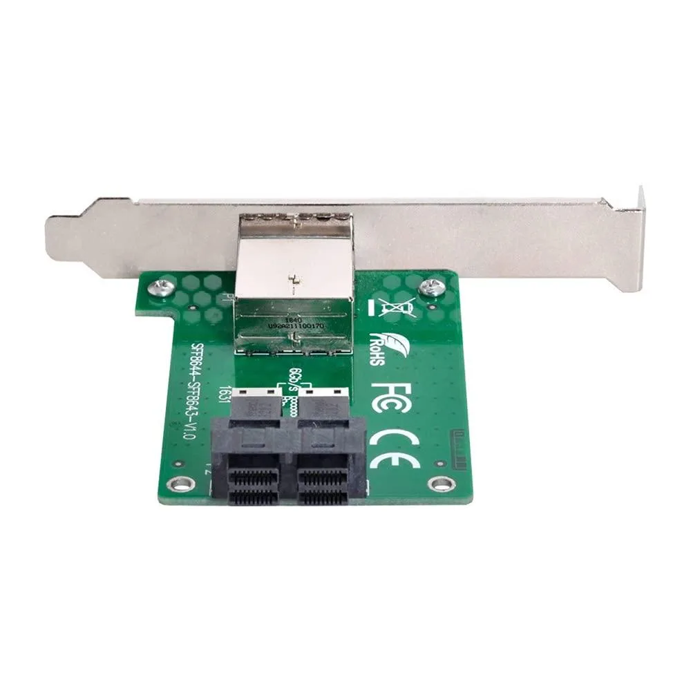 LORDWORLD LORDWORLD SFF-8643 to SFF-8644 Adapter 2-Port Low Profile Bracket 12Gb/s SAS — product photo