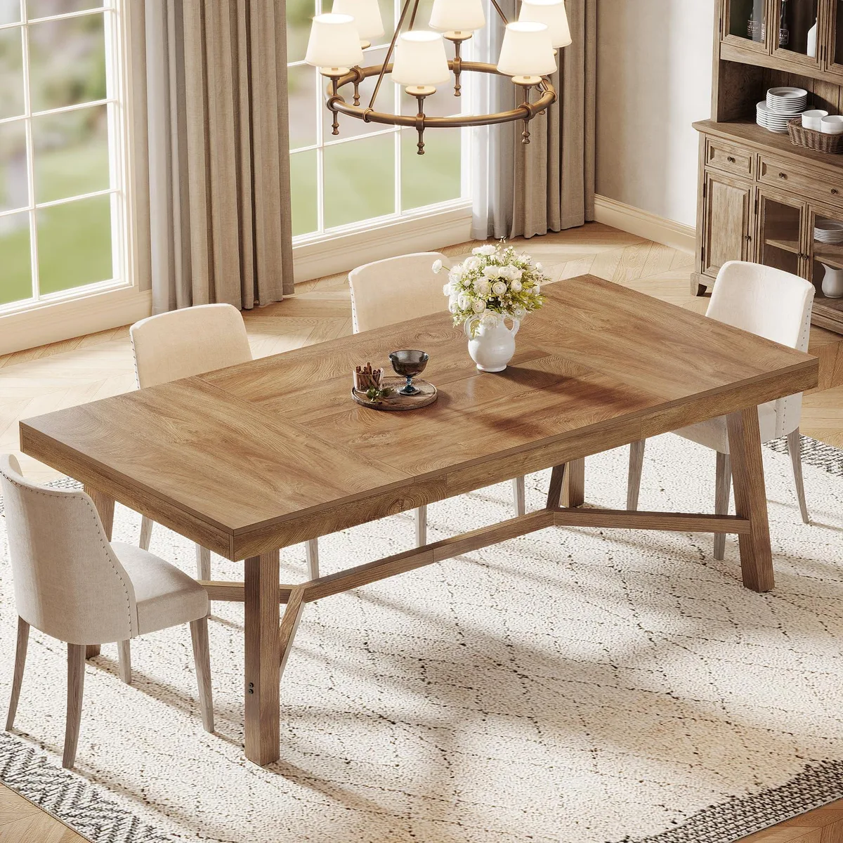 Tribesigns Tribesigns CZP-F2329 70.9-Inch Farmhouse Dining Table Natural — product photo