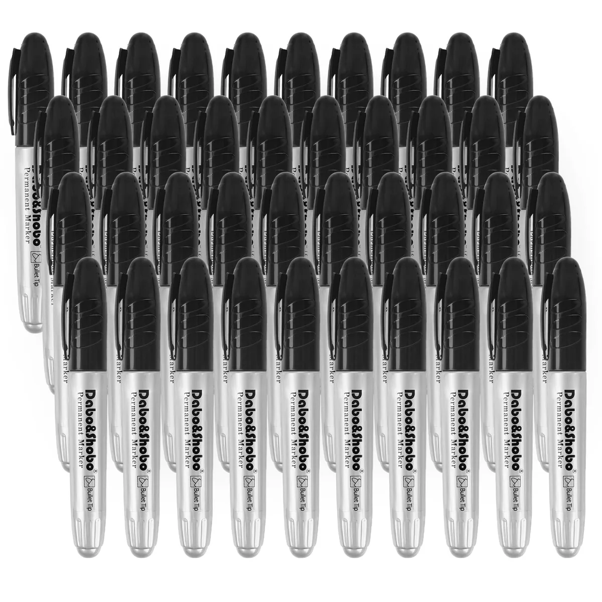 jhb-j-hei-40 Jumbo Permanent Markers 40 Count Black — product photo