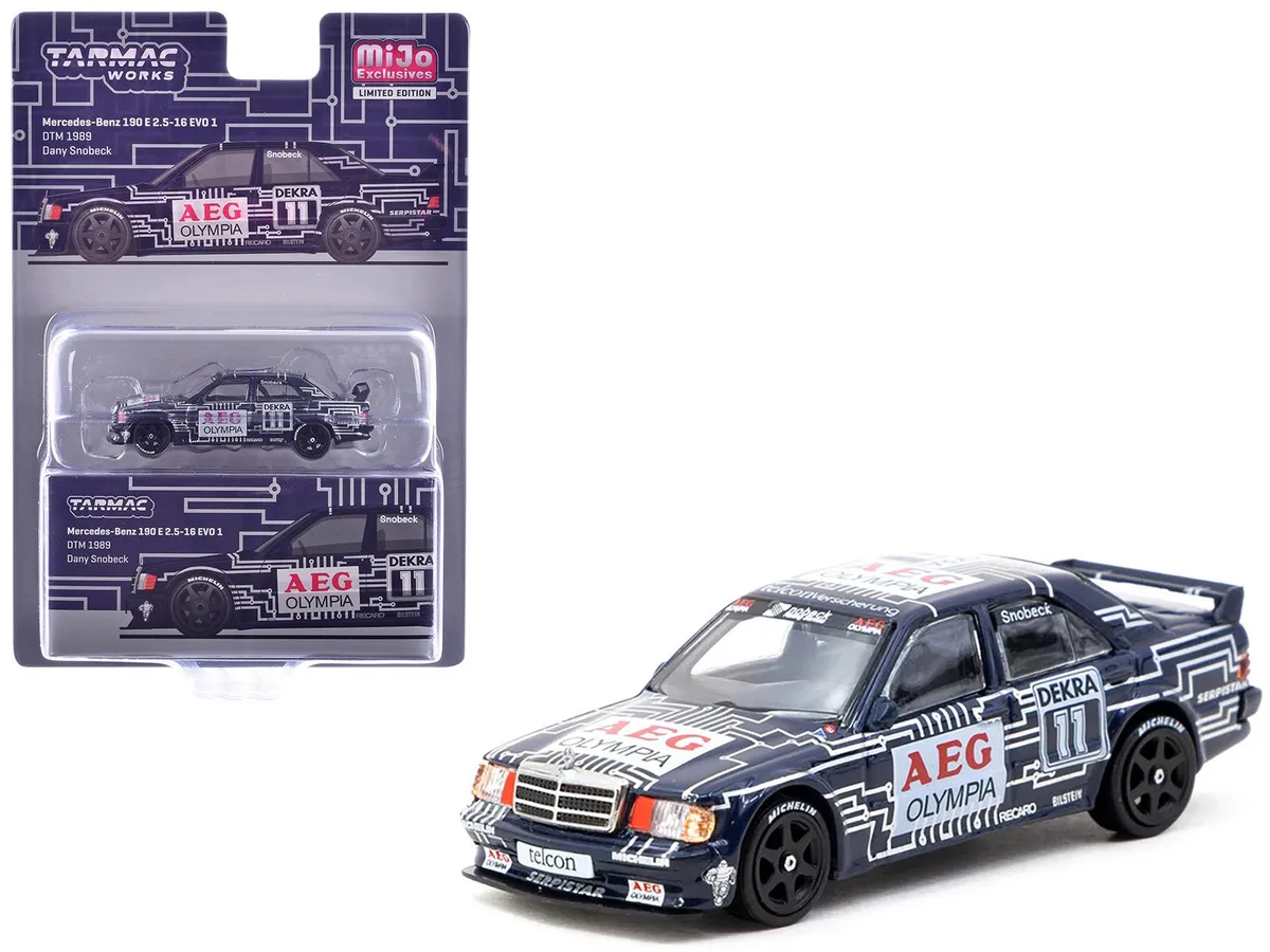 Tarmac Works Tarmac Works Mercedes-Benz 190 E 2.5-16 EVO 1 #11 DTM 1989 1/64 hobby collectible — product photo