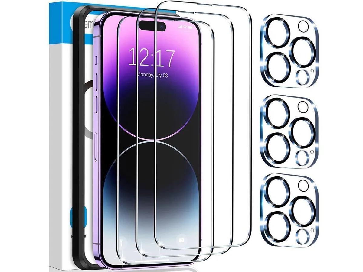 BONAEVER BONAEVER iPhone 15 Pro Max 6.7 Inch Screen Protector with Camera Lens Protector — product photo