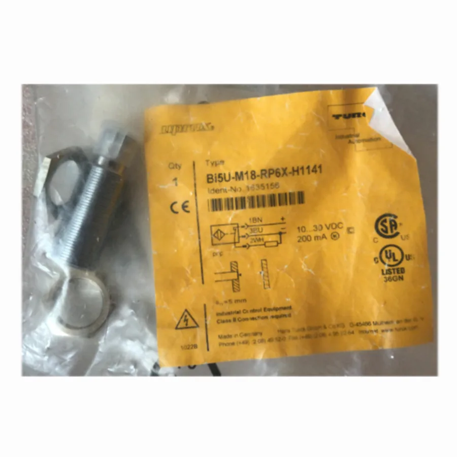 Turck Turck Bi5U-M18-RP6X-H1141 1635156 inductive sensor PNP M18×1 M12×1 IP68 10…30 VDC NC 46 g — product photo