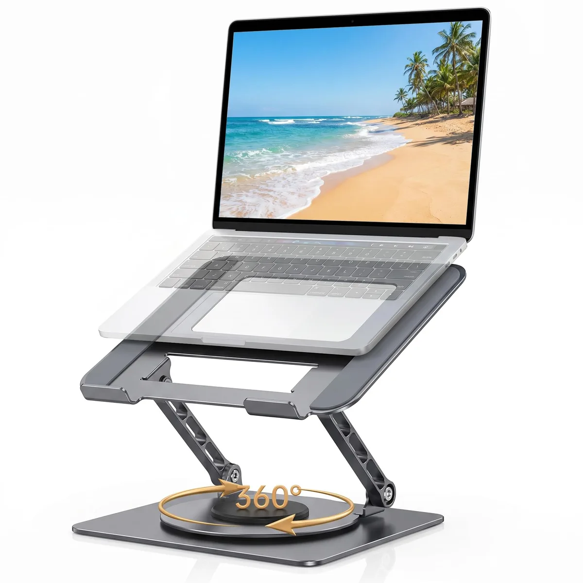  HYWINT LS001 Laptop Stand 360° Rotation Space Grey 13" 1500g — product photo