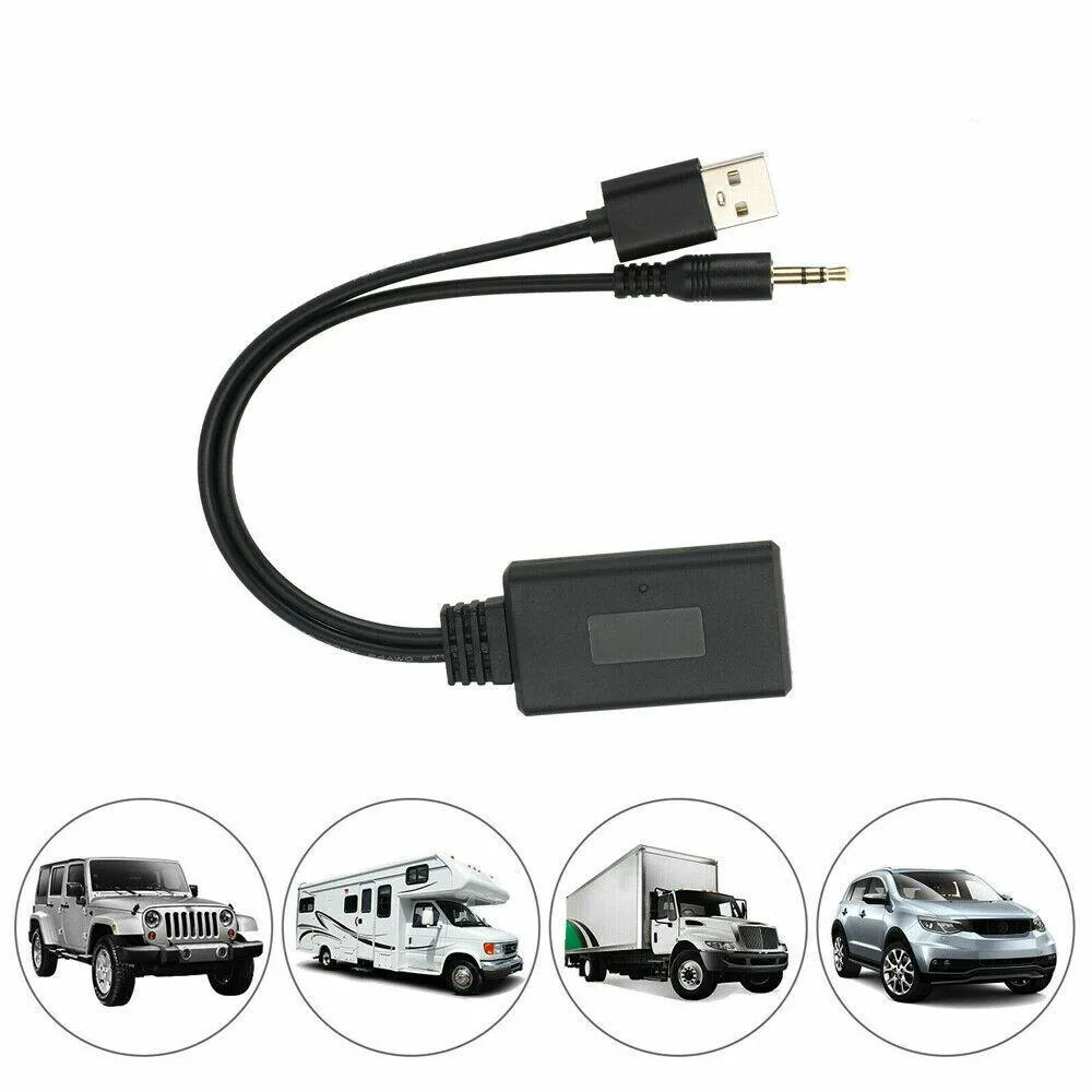 The Perfect Part The Perfect Part Car AUX Bluetooth Audio Receiver 5.0 USB 3.5mm 5-12V Black — product photo