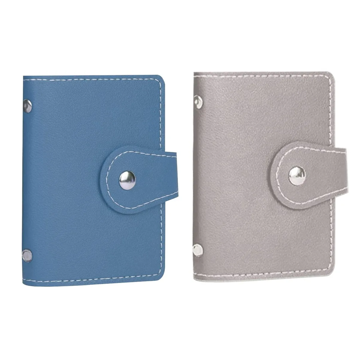  PRIVILLA Kb-2022-05 2 Pc Wallet Set 26 Slots Each Gray Blue — product photo