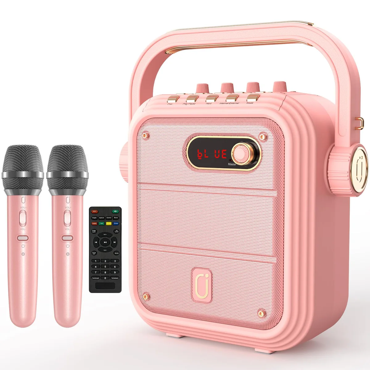 JYX JYX JYX-TX02 Pink Karaoke System with 2 Wireless Microphones — product photo