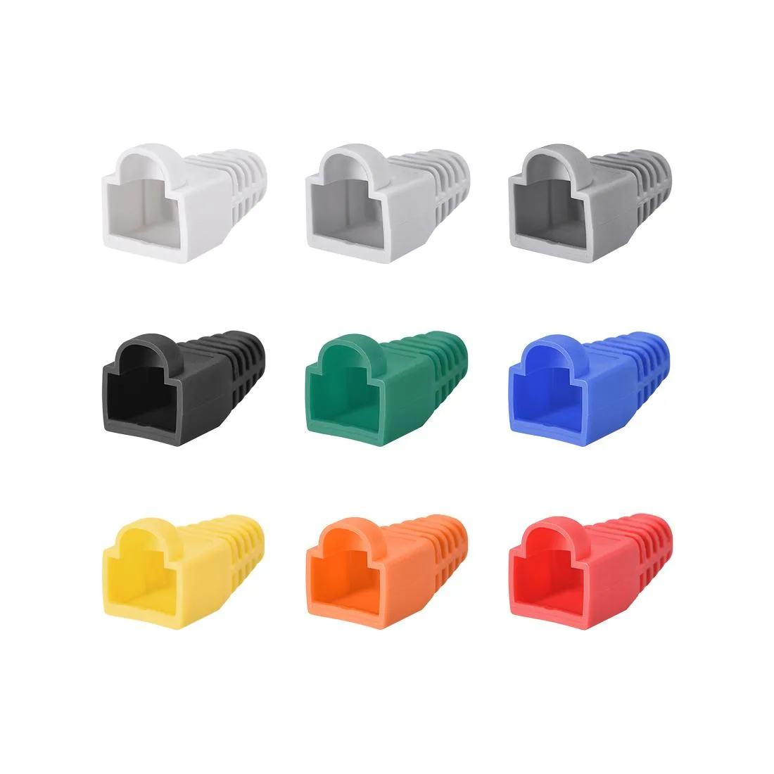 Unique-Bargains Unique-Bargains RJ45 Boots Cover Set 100pcs 6mm 9 colours — product photo