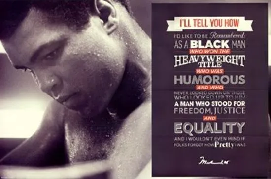 Poster print of Muhammad Ali quote on premium paper 36 by 24 inches