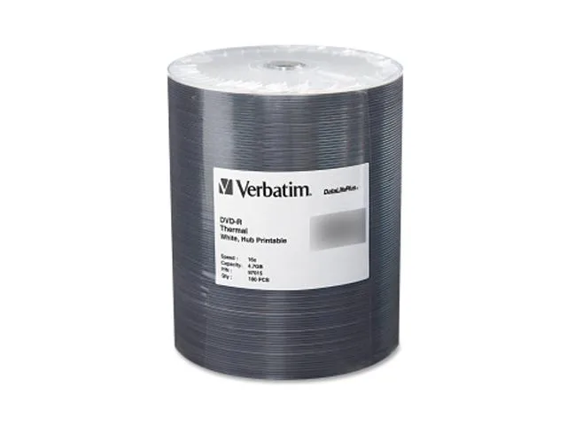 VERBATIM VERBATIM DataLifePlus 4.7GB 16X DVD-R 100 Pack Model 97015 dvd media — product photo