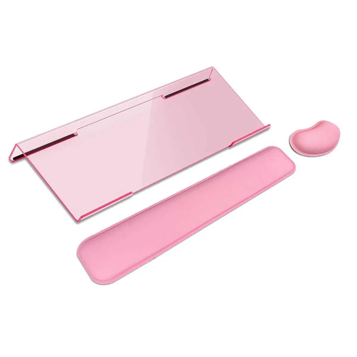  WB WEIRDBEAST Keyboard Wrist Rest Stand Set 16.85 x 3.5 in Pink — product photo