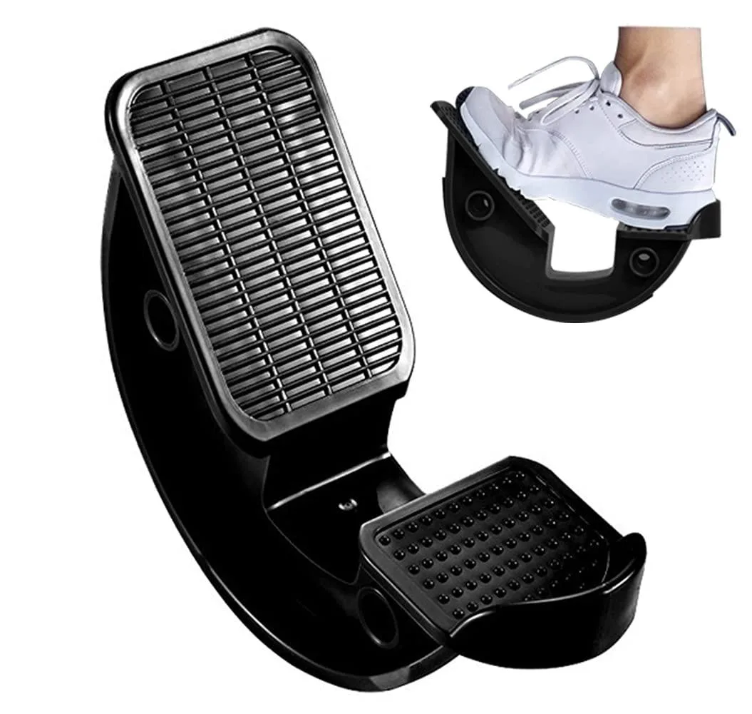 Lightweight adjustable calf stretcher rocker with non-slip rubber base and raised heel plate