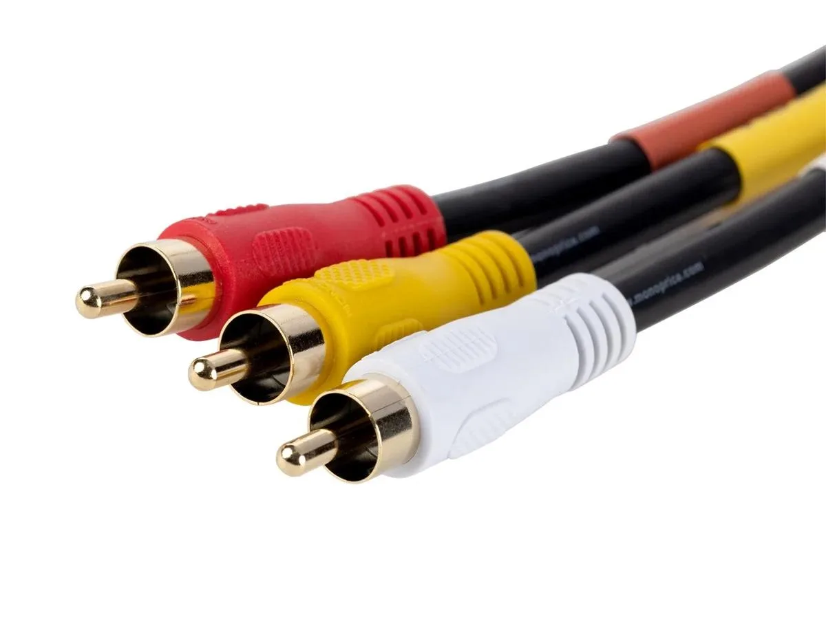 Monoprice Inc. Monoprice 100660 6ft Triple RCA Composite Cable (3x RG59U) — product photo