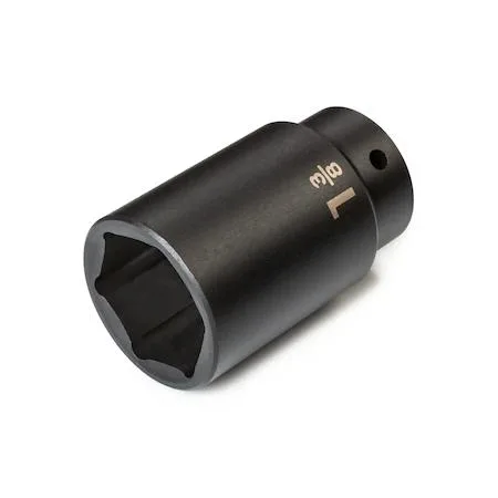 TEKTON 1/2 inch drive deep 6-point impact socket with laser and stamped markings