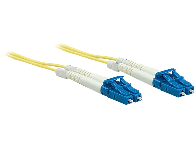 Intellinet Network Solutions Intellinet Network Solutions Duplex Single-Mode LC/LC 9/125 OS2 10.0 m Yellow fibre optic cable — product photo