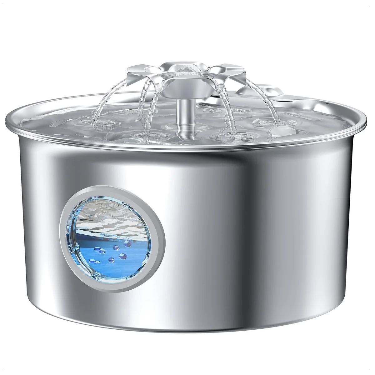  Humble Bee S16 Stainless Steel Cat Fountain 2.6L Silver — product photo