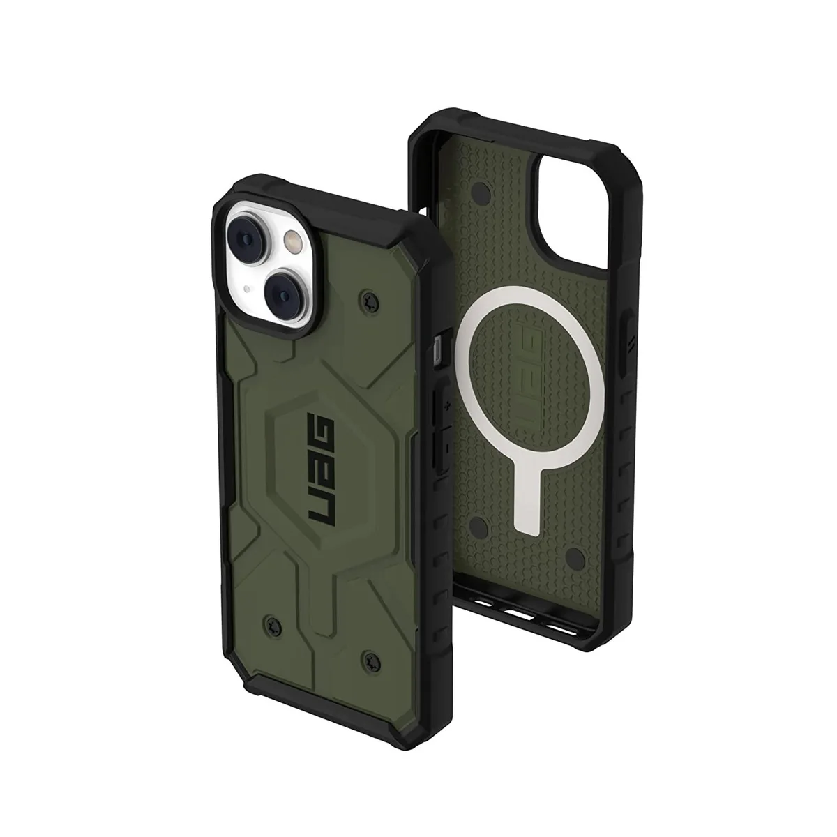 Urban Armor Gear, Inc. Urban Armor Gear Pathfinder Magnetic Olive Case for iPhone 14 6.1 — product photo