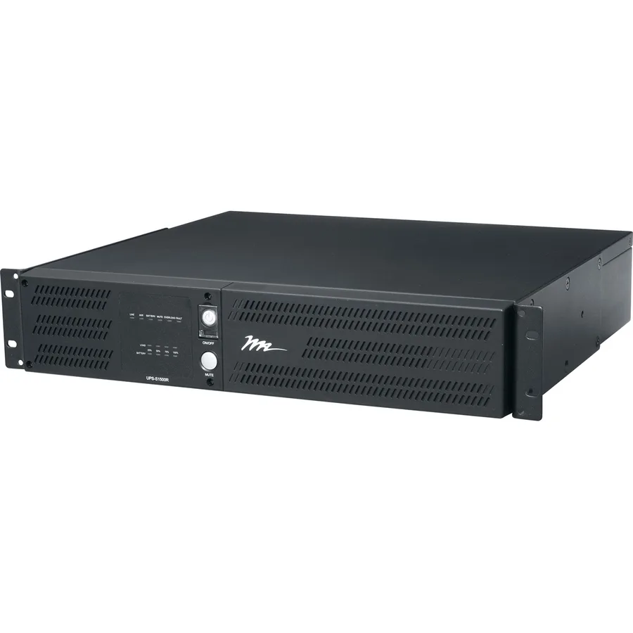 Black 2U rackmount UPS unit with front display