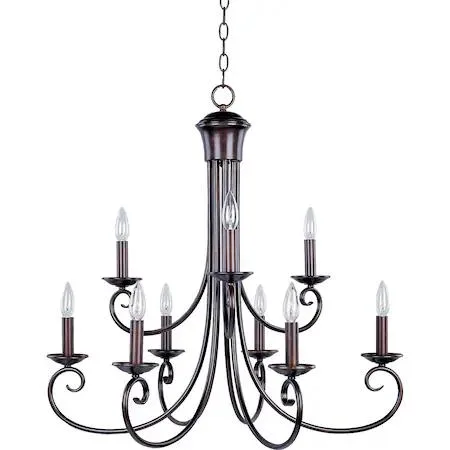 Maxim Maxim 70006OI Loft 9-Light 29.5" Oil Rubbed Bronze Chandelier — product photo