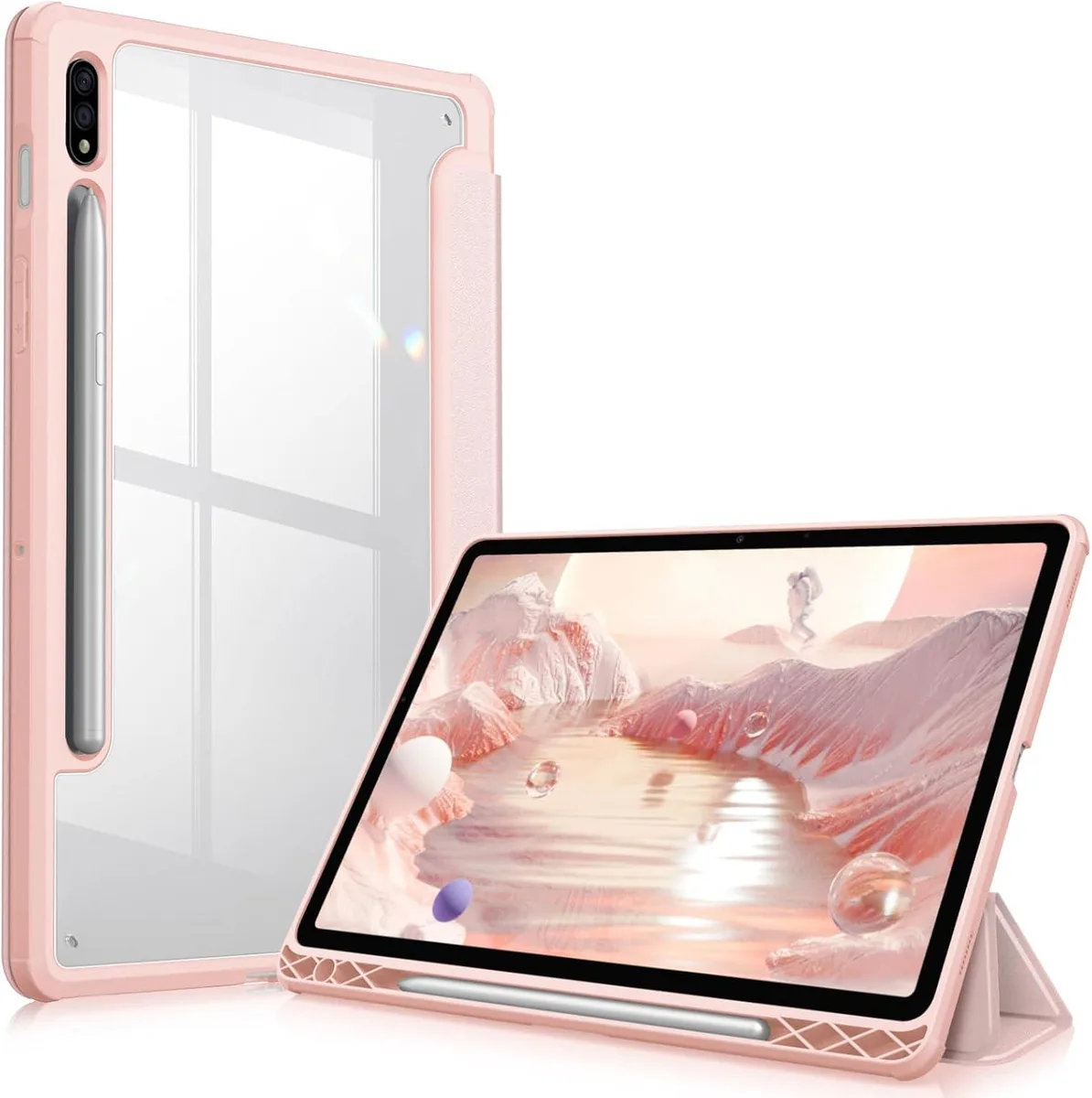 Kootion Kootion SM-X700/X706/T870/T875/T878 Hybrid Slim Shockproof Clear Back Rose Gold laptop case 11 inch — product photo