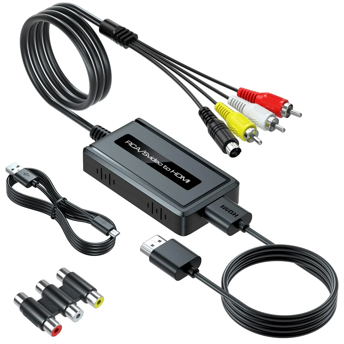 Bcrokory Svideo RCA to HDMI Converter 720P/1080P 4:3/16:9 Switch — product photo