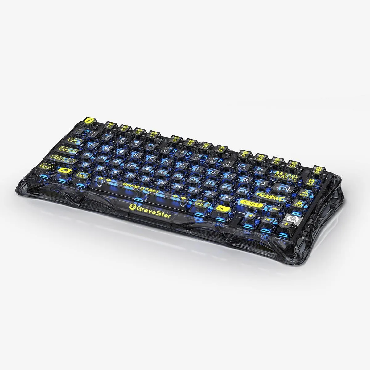 GravaStar GravaStar Mercury K1 Lite 75% Mechanical Gaming Keyboard Transparent Black — product photo