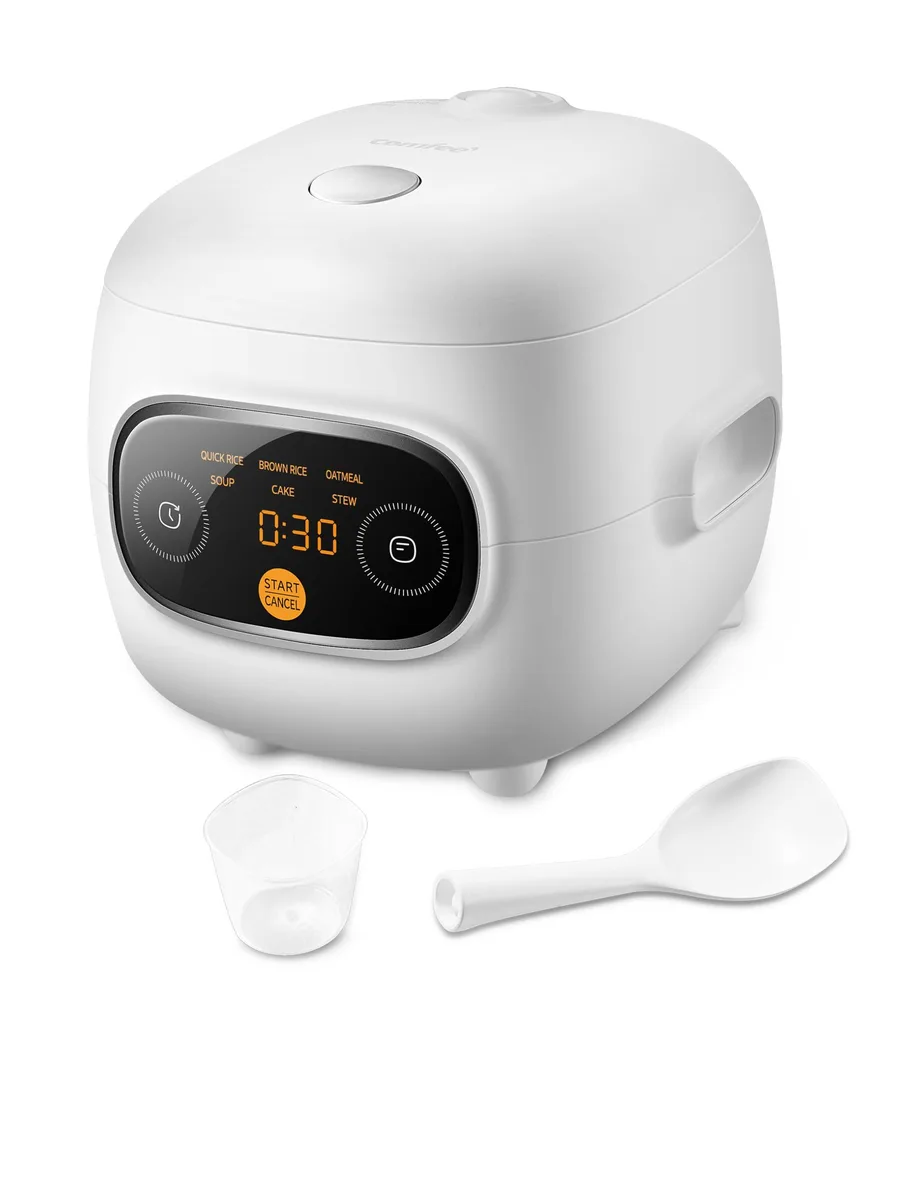  COMFEE' CRD12L1B1BPW Rice Cooker 2 Cups Uncooked White 300W — product photo